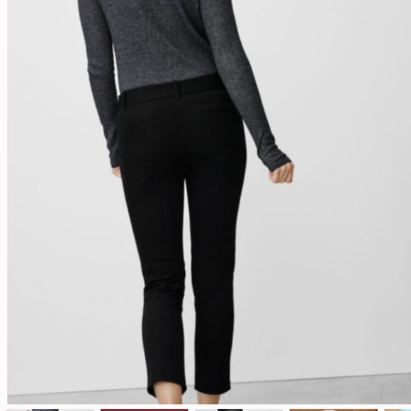 NEW Aritzia Babaton Elliot Pant Bi-Stretch Cigarette Ankle Pant Black Size 4 - Picture 2 of 8